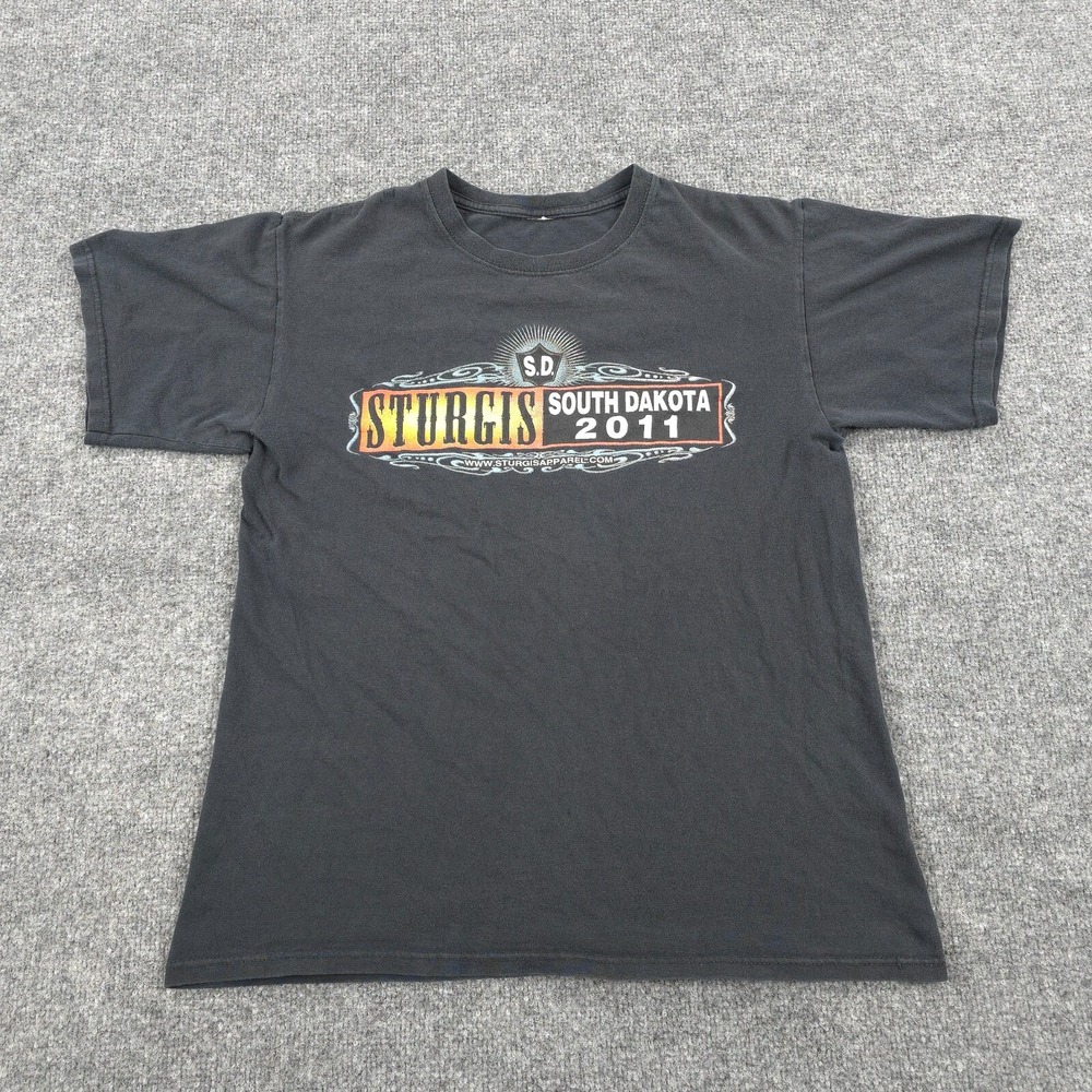 Sturgis‎ Shirt Mens Medium Black Hills Rally 2011 Wings Graphic Motorcycle Biker
